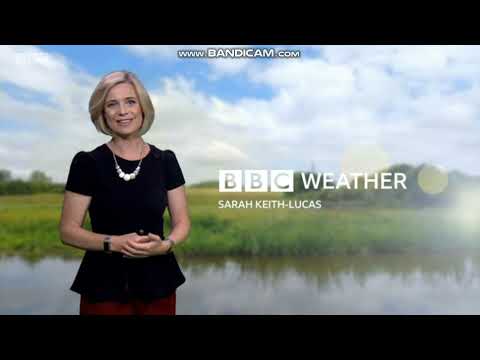 Sarah Keith-Lucas BBC Weather evening time in a black top 2021 06 26