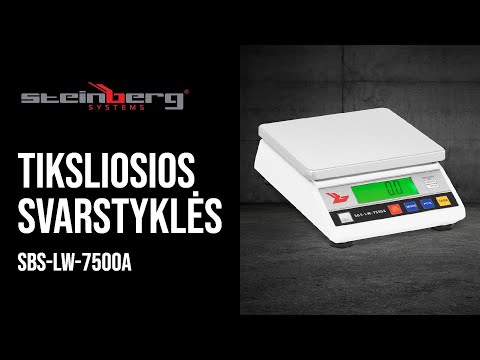 vaizdo įrašas - Tiksliosios svarstyklės - 7 500 g / 0.3 g - LCD