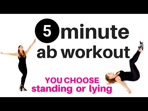 5 MINUTE AB WORKOUT FOR WOMEN - Home fitness exercise routine to tone your abs & sculpt your waist