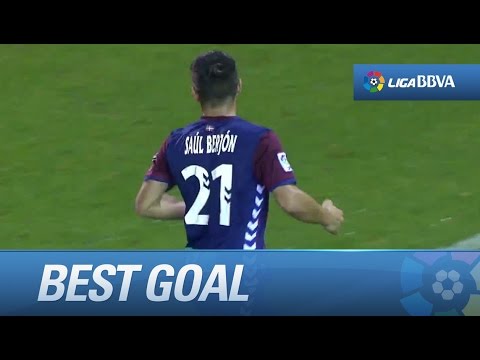 Espectacular gol de volea de Saúl Berjón en el SD Eibar - Levante UD, el mejor de la jornada