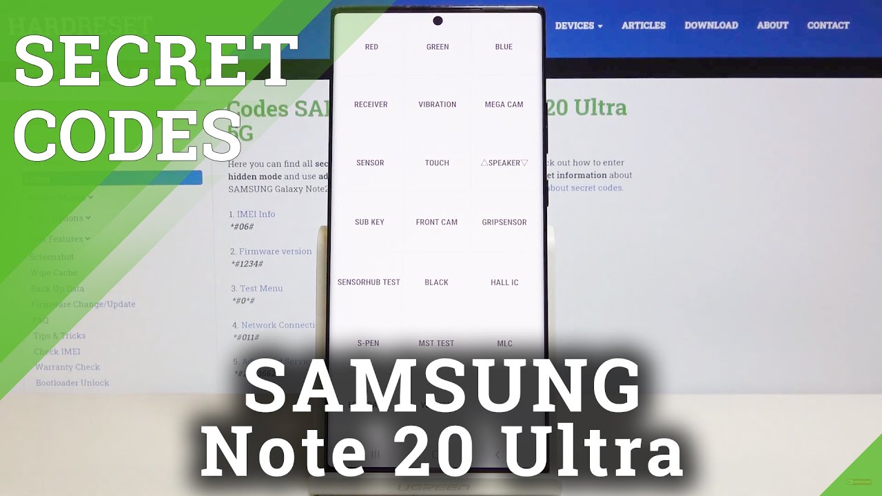 Secret Codes in SAMSUNG Galaxy Note 20 Ultra – Find Hidden Modes