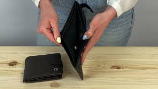 Чоловіче портмоне з натуральної шкіри ST Leather ST153 чорне