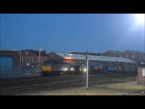 31452+47828 Works 0Z47 and 66434 works 4M36 at Worcester Yard 4/5/16 6 tone
