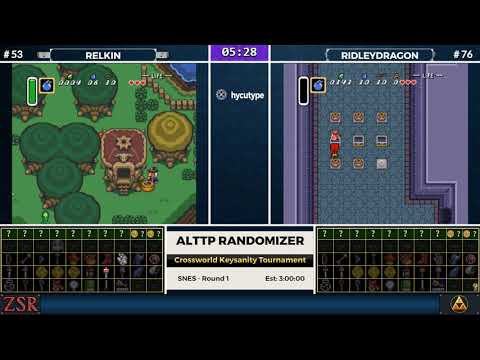 ALttPR Crossworld Keysanity Tournament: WB Round 1 - relkin vs. RidleyDragon