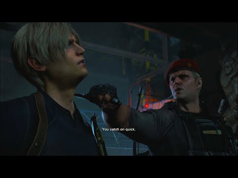 Boss Krauser vs Leon Knife Fight - Resident Evil 4 Remake