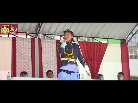ESTUDIANTE INVITADA, canto por el aniversario de la IEE DOS DE MAYO DE PUERTO MALDONADO...