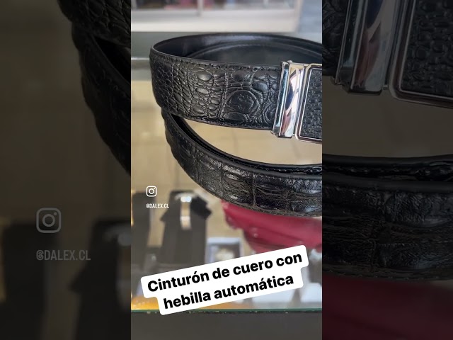 Vídeo relacionado con VJK Cinturones de lujo para hombre, grabados, cabeza de dragón, hebilla automática, correa de cuero para hombre, cinturón ajustable más fácil, corte para ajustar, cinturón de trinquete casual para