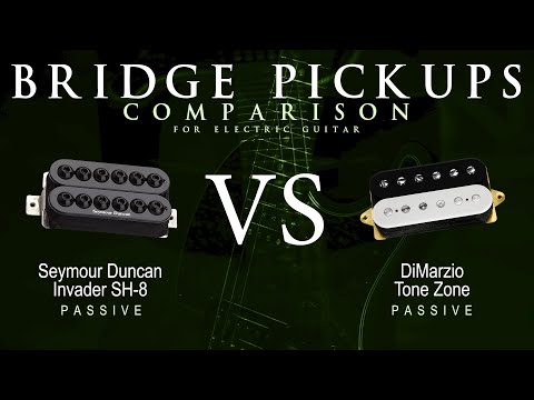 Seymour Duncan INVADER SH-8 vs DiMarzio TONE ZONE - Passive Bridge Guitar Pickup Comparison Demo