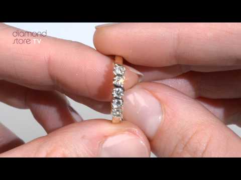 E3958 - 0.24ct Diamond Half Eternity Ring In 9K Yellow Gold