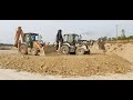 Hidromek 102B Supra Ve Case 580 Bekoloderler Yan Yana Dolgu Malzemesi İtiyor
