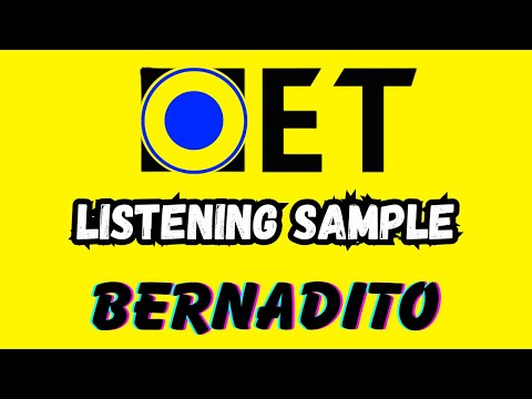 Bernadito OET 2.0 listening sample for nurses | OET online classroom