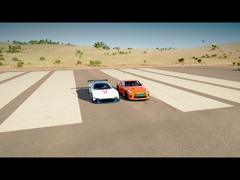 2017 Nissan GTR vs 2016 Aston Martin VULCAN - DRAG RACE! Forza Horizon 3