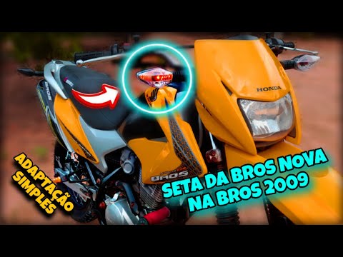Como instalar seta da bros nova na bros 2009⚠️ adaptando pisca da bros nova na bros antiga🚀