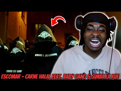 REACTING TO Escomar - Carne Halal feat. Baby Gang & Simba La Rue || (ITALIAN RAP)