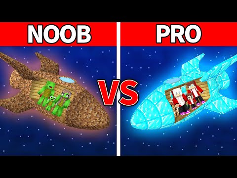 NOOB vs PRO: Spaceship House Build Challenge