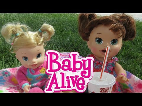 BABY ALIVE Eats Happy Meal At McDonalds And Plays At The Park💕 Video