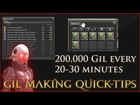 FFXIV Gil Making: Spiritbonding Gatherer Materia Grades IX & X