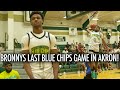 BRONNY JAMES LAST BLUE CHIPS GAME IN AKRON