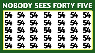 PUZZLE - NOBODY SEES FORTY FIVE- FIND THE NUMBER 45