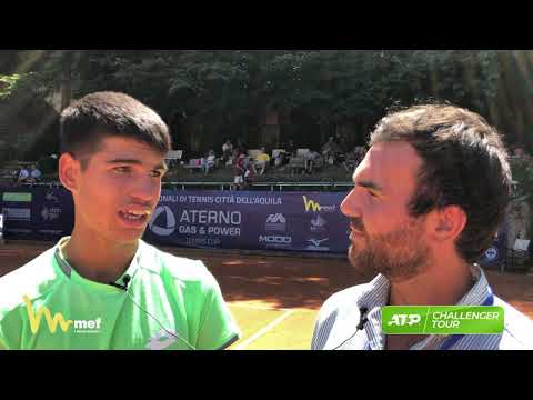 16-Year-Old Carlos Alcaraz Garfia | Interview at the ATP Challenger in L'Aquila