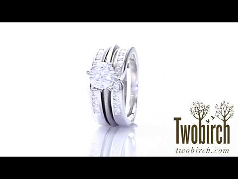 0.48ct. X Design Channel Set Ring Jacket - TwoBirch TB-GUARD-0011-WG-H