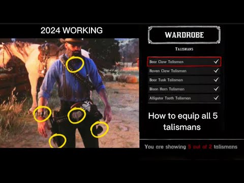How to equip all 5 talismans in RDR2 - 2025 WORKING