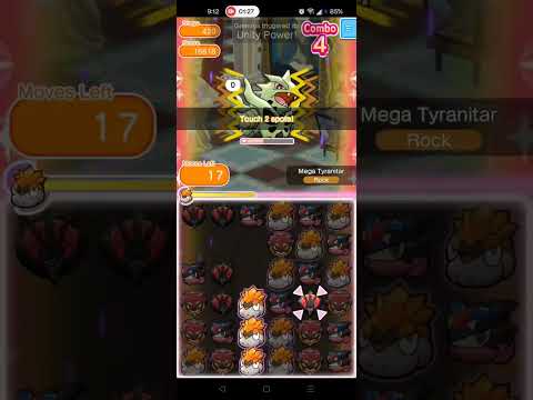Pokemon Shuffle - Main Stage 420 - Mega Tyranitar (5500 coins used)