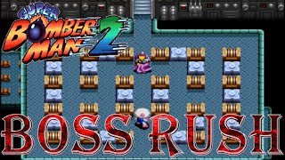 Super Bomberman 2 - Boss Rush (All Boss Fights, No Damage)