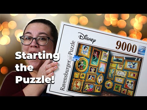Starting the 9000 Piece Ravensburger Disney Museum Puzzle! My biggest puzzle ever!