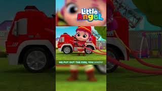 Fire Fighters Are Brave | Community Helpers Song | Little Angel Nursery Rhymes & Kids Songs! #shorts