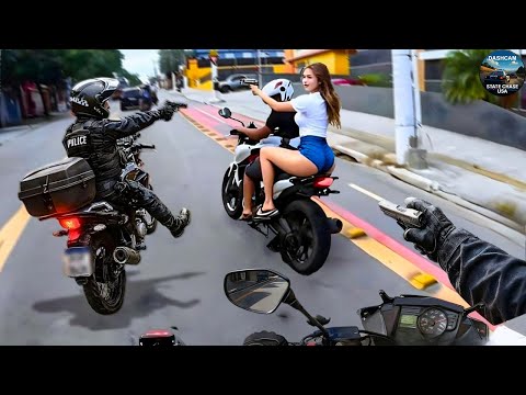 Wildest High-Speed Police Motorcycle Chases Caught on Dashcam! You Wouldn't Believe if Not Filmed #1