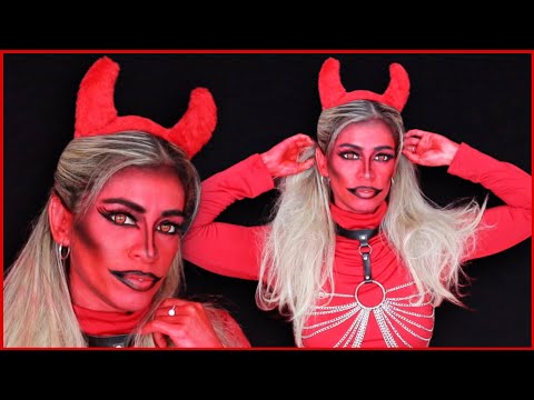 MAQUILLAJE DE DIABLA – MAQUILLAJE DE HALLOWEEN FÁCIL PASO A PASO | NatyGloss