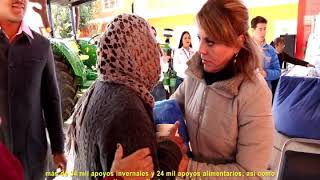LA PRESIDENTA DEL DIF ESTATAL, ELVIRA BARRANTES DE AISPURO, ENTREGÓ APOYOS INVERNALES EN TODAS LAS R