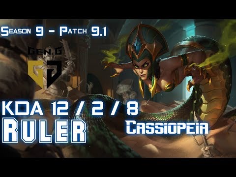 Gen Ruler CASSIOPEIA vs EZREAL Bot - Patch 9.1 KR Ranked