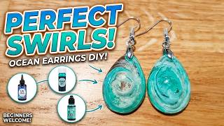 Perfect Ocean Swirls! UV Resin Earrings for Beginners