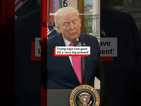 Trump says Iran gave US 'very big present'. #Iran #US #BBCNews