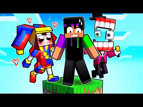 Locked on ONE BLOCK with POMNI and CAINE!