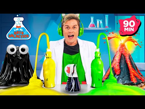 Os Melhores EXPERIMENTOS do Lab do Gato Galactico ! 1h de Vídeos de Ciência para Crianças