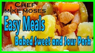 Oven Baked Sweet and Sour Pork Packaged for weekly meals