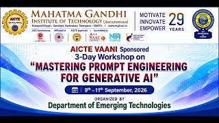 LIVE | AICTE-VAANI Workshop on Mastering Prompt Engineering for Genera