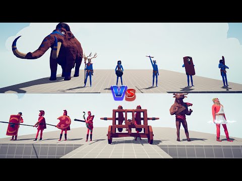 TRIBAL Team Vs ANCIENT Team - Totally Accurate Battle Simulator | TABS