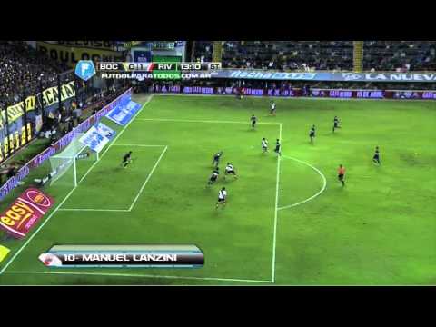 Gol de Lanzini. Boca 0 vs. River 1. Fecha 10. Torneo Final 2014. FPT