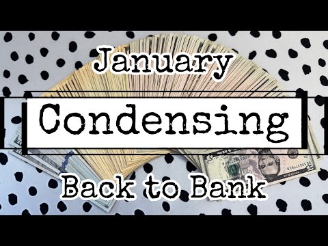 Cash Condensing || January || $3,500 Back to Bank || #cashcondensing #billcondensing #cashenvelopes 