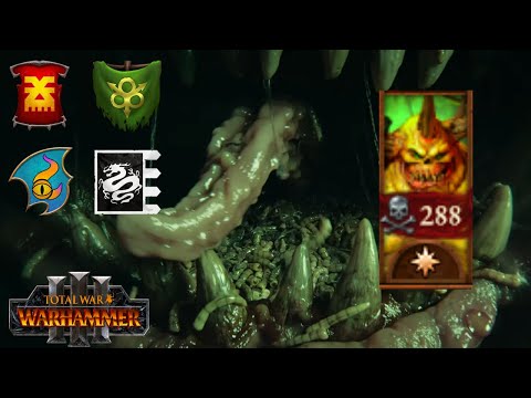 Exalted Great Unclean One THRIVES In EPIC Carnage! Total War Warhammer 3 - FFA Nurgle, Cathay + More