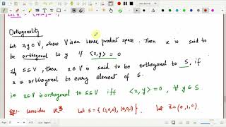 ORTHOGONLITY IN AN INNER PRODUCT SPACE