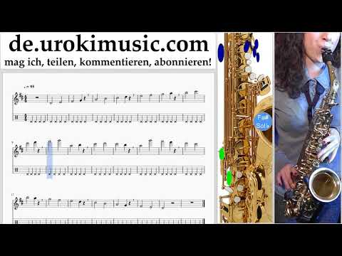 Saxophonunterricht (Alt) Carlos Vives, Sebastian Yatra - Robarte un Beso Noten Lernen Teil#1 um-i995