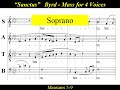 William Byrd - Mass for Four Voices - Sanctus -Soprano