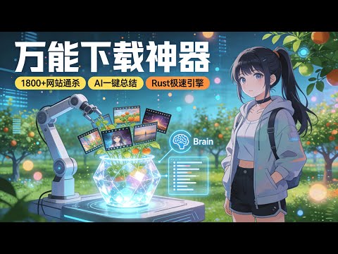 视频下载器，1800+网站全能提取，开源免费AI视频总结工具箱#Youwee #视频下载器 #网页视频提取 #AI视频总结 #AI工具 #Rust #开源软件 #免费分享 #资源分享 #办公效率