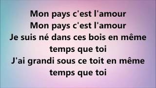 Johnny Hallyday - Mon Pays C&#39;est L&#39;Amour (Paroles)