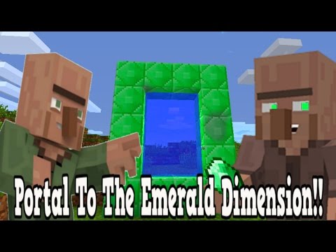 Minecraft How To Make A Portal To The Emerald Dimension - Emerald Dimension Showcase!!